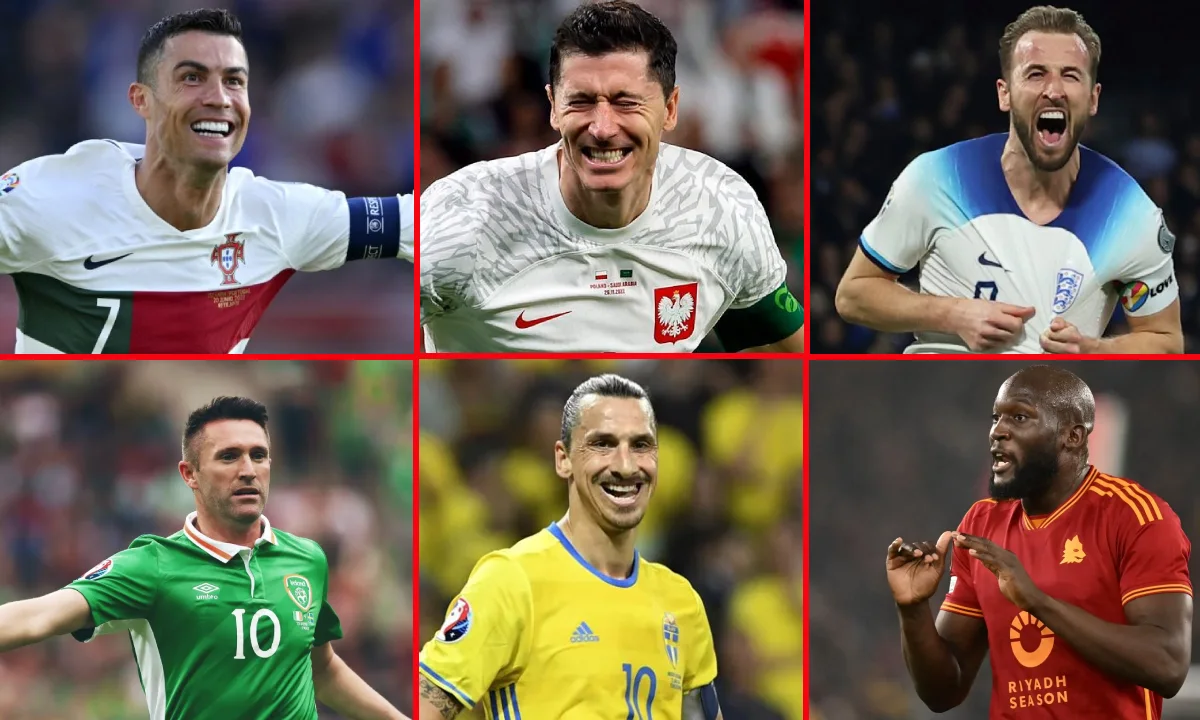 Top 10 highest goalscorers in Euro qualifying history